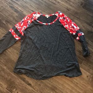 Floral Baseball Tee